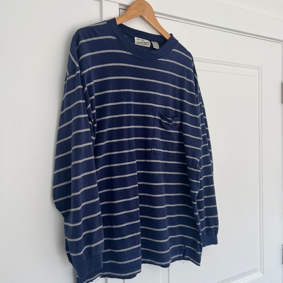 Vintage Stripped Long Sleeve T Shirt - Men's XL - Picture 3 of 9